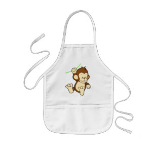 Infantil Avental do bebê do macaco