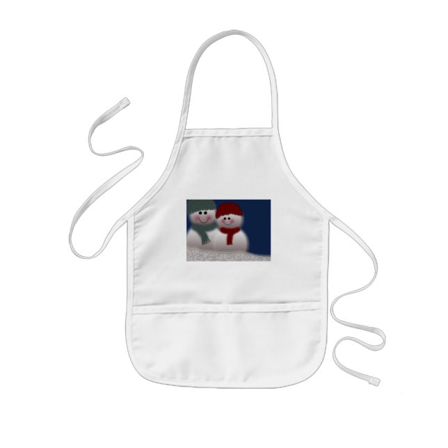 Infantil Avental do boneco de neve (Frente)