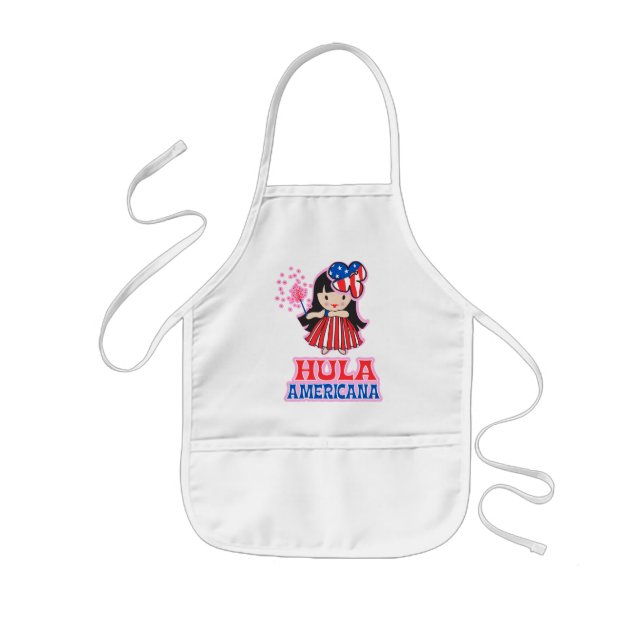 Infantil avental do Hula Americana Kid (Frente)