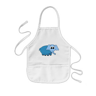 Infantil avental do Kid Elefante Azul