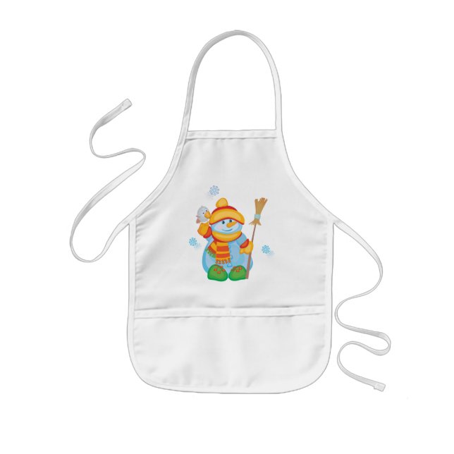 Infantil Avental do Natal de Snowkid para miúdos (Frente)