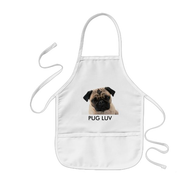 Infantil avental do pug (Frente)