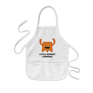 INFANTIL AVENTAL PEQUENO DO MACACO