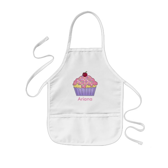 Infantil Avental personalizado do cupcake de Ariana (Frente)