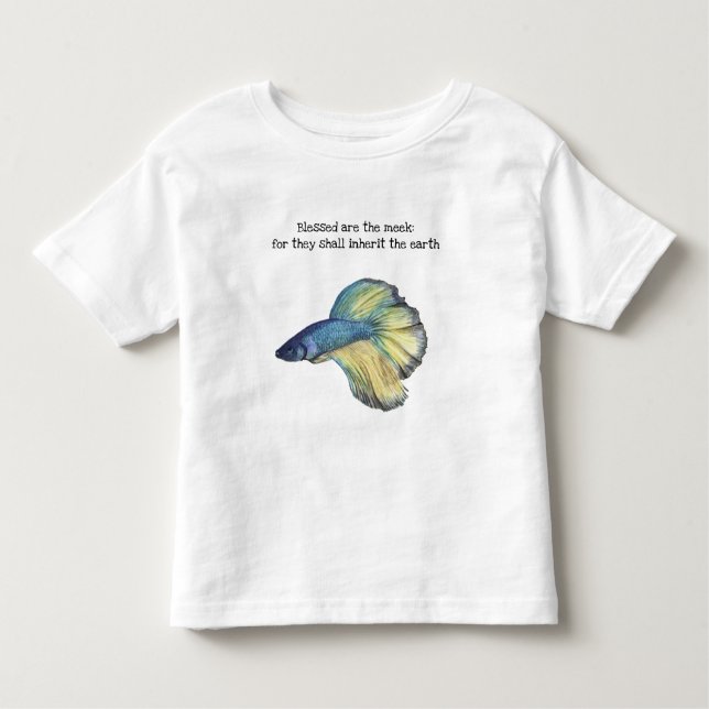 Infantil Bendito é a camiseta Meek Fish Toddler (Frente)
