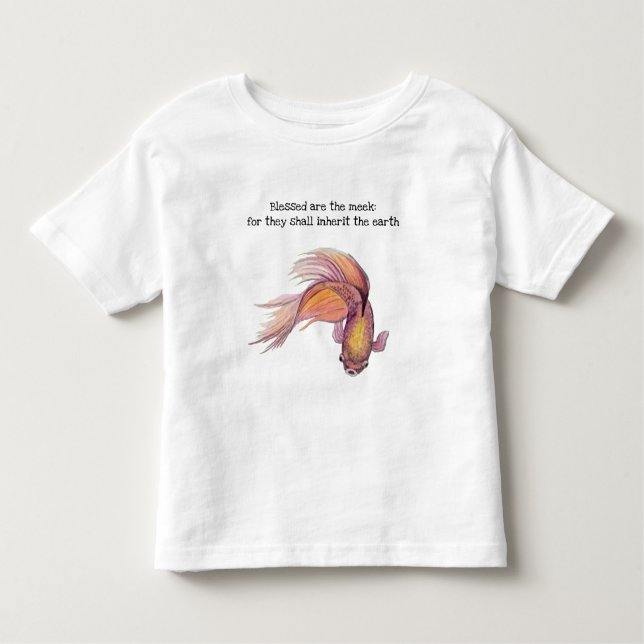 Infantil Bendito é a camiseta Meek Fish Toddler (Frente)