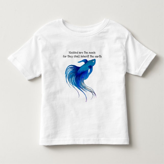 Infantil Bendito é a camiseta Meek Fish Toddler (Frente)