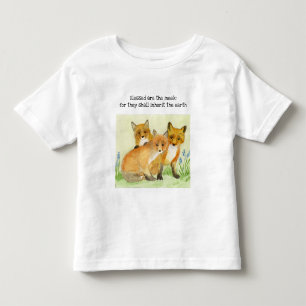 Infantil Bendito é a camiseta Meek Foxes Toddler