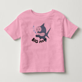 Infantil Big Fish - Camiseta de Jersey Fina para Criança