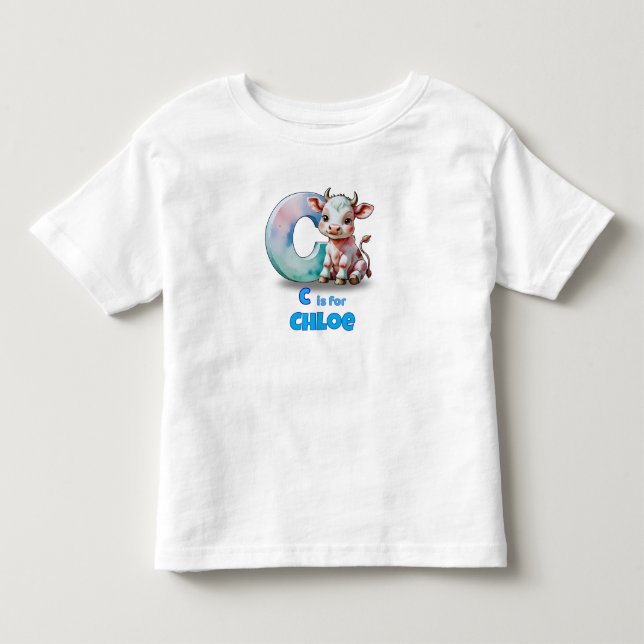 Infantil C é para Chloe – Camiseta Personalizada para Crian (Frente)