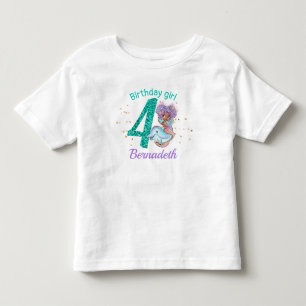 Infantil Camiseta Afro-Americana do 4º Aniversário