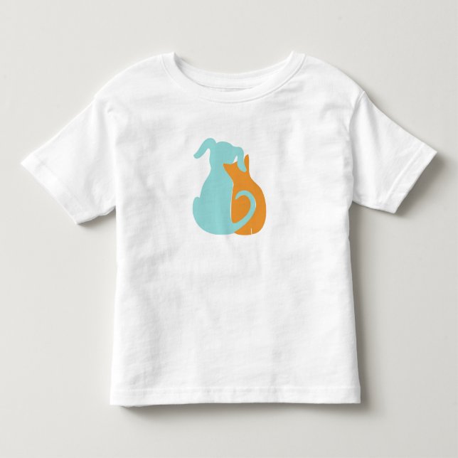 Infantil Camiseta Amante de Cães e Pássaros (Frente)