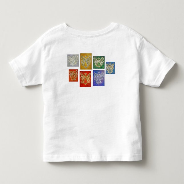 Infantil Camiseta Angel Color Series (Imagem no verso) (Verso)