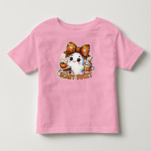 Infantil Camiseta Assustadora Fofa de Fantasma de Halloween