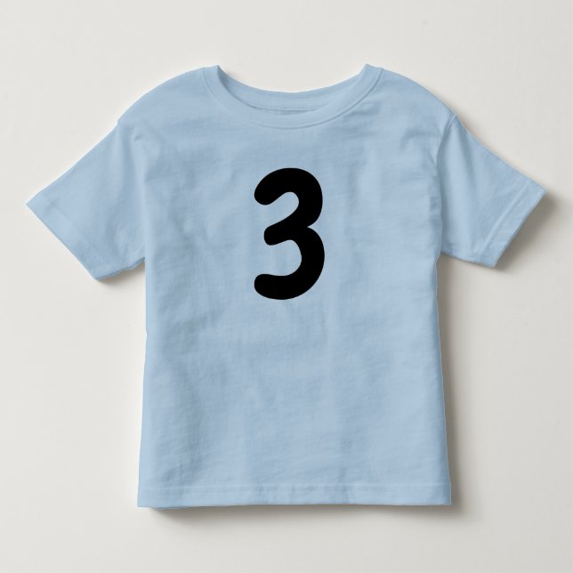 Infantil Camiseta azul para menino de 3 anos (Frente)