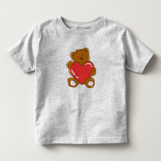 Infantil Camiseta básica para crianças com desenho de ursin