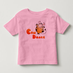 Infantil Camiseta bonito bonito da vaca da dança do Tshirt