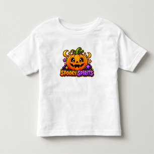 Infantil Camiseta Branca de Bebê Espíritos Assustadores Cut