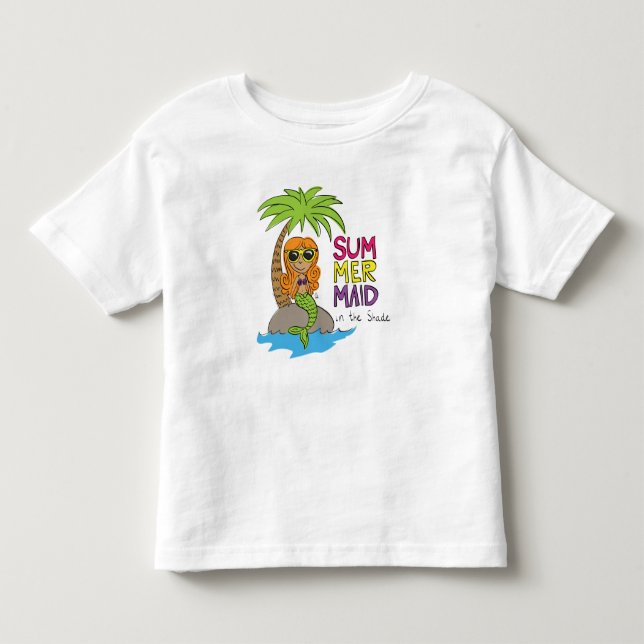 Infantil Camiseta Branca de Bebê Fada do Verão Fofo (Frente)