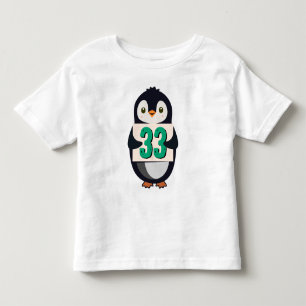 Infantil Camiseta Clássica do Pinguim - Número Personalizad
