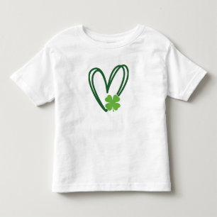 Infantil Camiseta com Desenho de Coração do Dia de São Patr