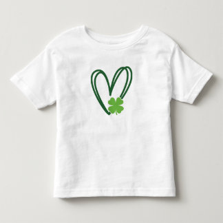 Infantil Camiseta com Desenho de Coração do Dia de São Patr
