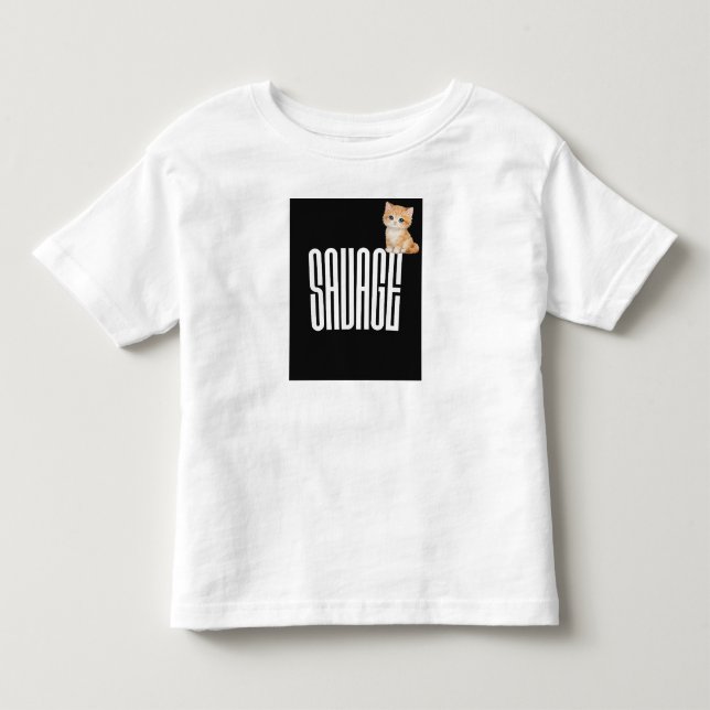 Infantil Camiseta com design de gato fofo (Frente)