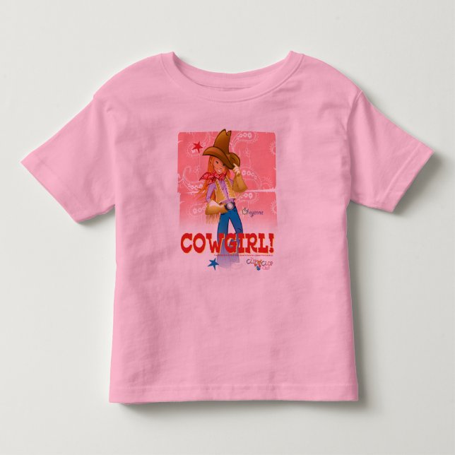 Infantil Camiseta CowGirl (Frente)