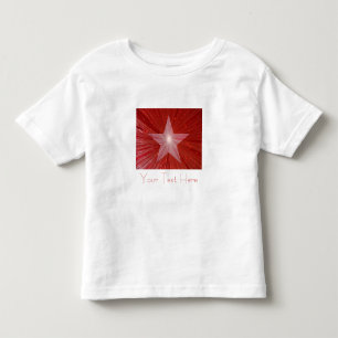 Infantil Camiseta da criança 'Texto' da Estrela Vermelha