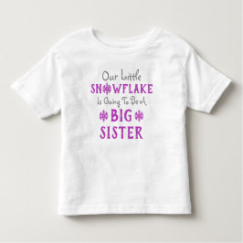 Infantil Camiseta da Irmã Toddler Snowflake