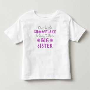 Infantil Camiseta da Irmã Toddler Snowflake