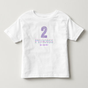 Infantil Camiseta da Princesa de Aniversário com Nome
