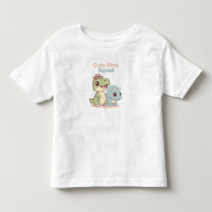 Infantil Camiseta da turma do dinossauro fofo