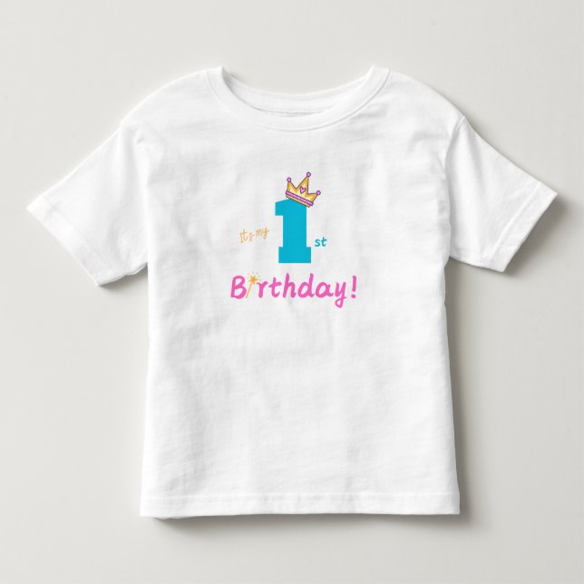 Infantil Camiseta de 1º Aniversário (Frente)
