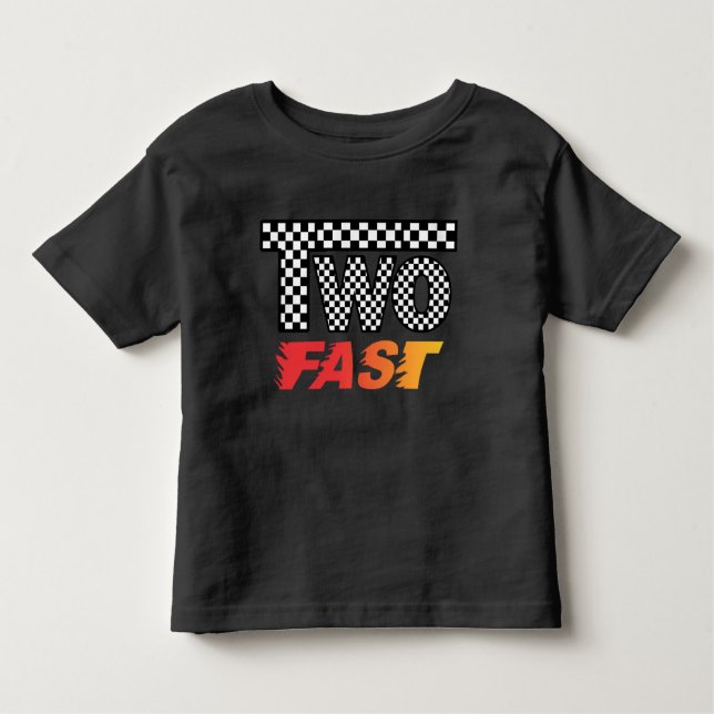 Infantil Camiseta de 2º Aniversário do Toddler TWO Fast (Frente)