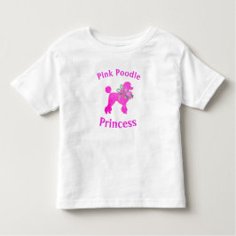 Infantil Camiseta de Aniversário da Princesa Poodle Rosa