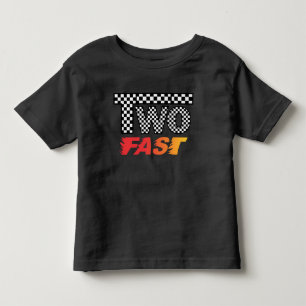 Infantil Camiseta de Aniversário de 2 Anos TWO Fast Toddler