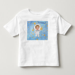 Infantil Camiseta de Aniversário de Astronauta Estrela Pequ