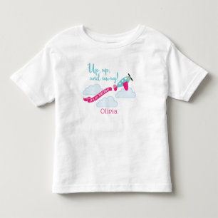 Infantil Camiseta de Aniversário de Aviões para Meninas P