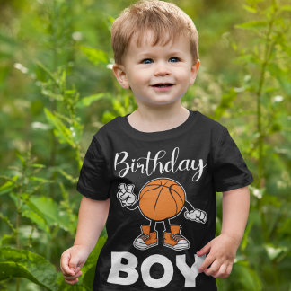 Infantil Camiseta de Aniversário de Basquete para Menino