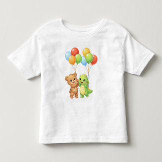 Infantil Camiseta de aniversário de criança com Urso Fofo e
