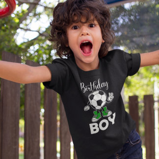 Infantil Camiseta de Aniversário de Futebol para Menino