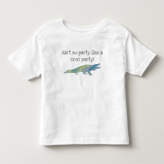 Infantil Camiseta de aniversário de pintura crocodilo (Frente)