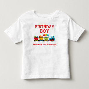 Infantil Camiseta de Aniversário de Trem para Criança Peque