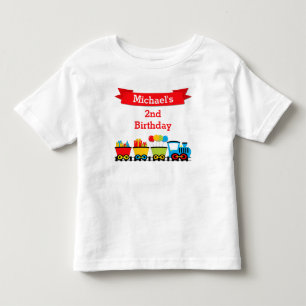 Infantil Camiseta de Aniversário de Trem para Criança Peque