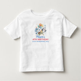 Infantil Camiseta de aniversário dos amigos do oceano