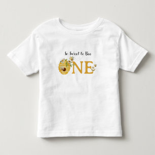 Infantil Camiseta de Aniversário Watercolor So Sweet to Bee