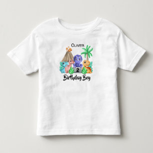 Infantil Camiseta de Bebê Adoráveis Dinossauros de Aniversá
