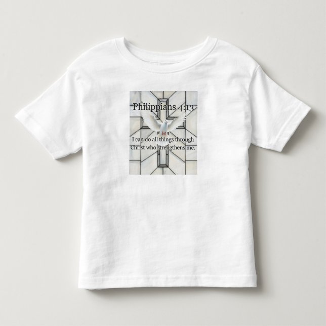 Infantil Camiseta de bebê com versículo bíblico Filipenses  (Frente)