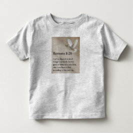 Infantil Camiseta de bebê com versículo da Bíblia Romanos 8